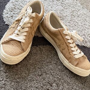 Golf Le Fleur Tan and Cream Sneakers